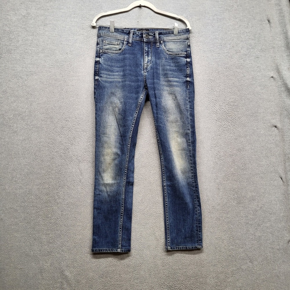 Jack & Jones Men Jeans 30X32 Blue Denim JJENS C 028 27" Inseam